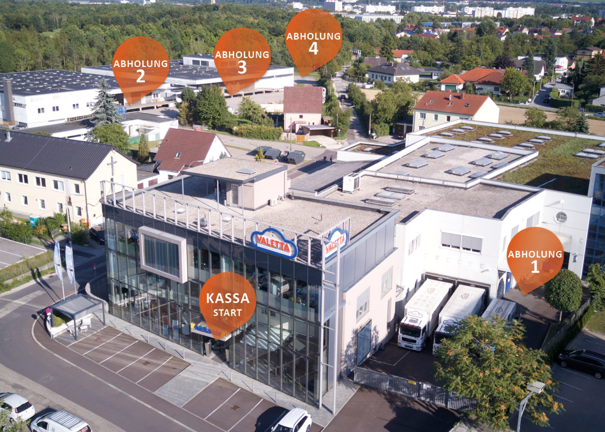 VALETTA Produkte abholen, Abholung